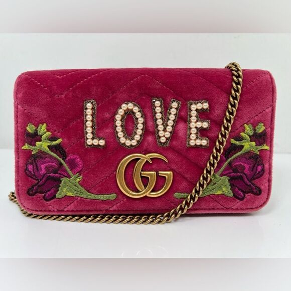 Gucci Love Embroidered Velvet Marmont - Mini - Picture 2 of 13